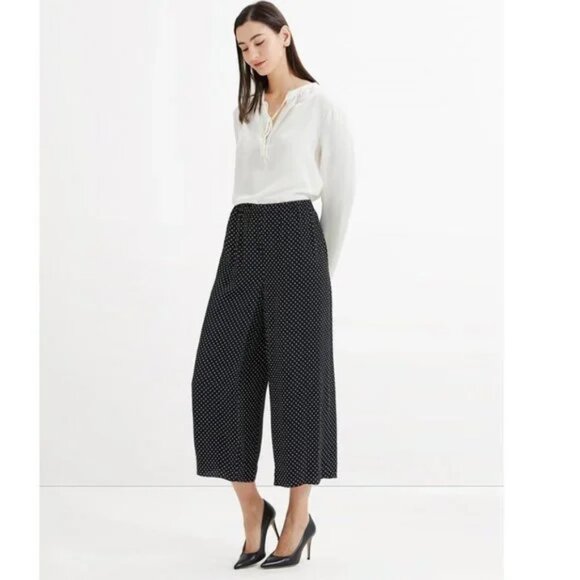 Theory Fluid Polka Dot Culotte Pants - Picture 2 of 9